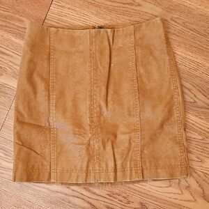 Free People Vegan Leather Mini Skirt